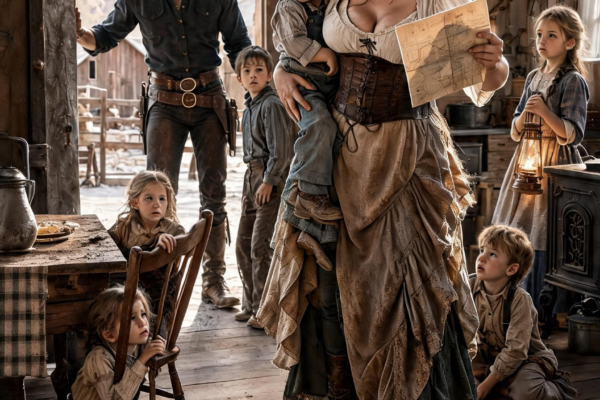 She Was Sent West as “Cheap Help” for a Widower’s Five Children—But When the Curvy Girl Found His Dead Wife’s Hidden MAP, the Entire Ranch Begged Her Not to Leave