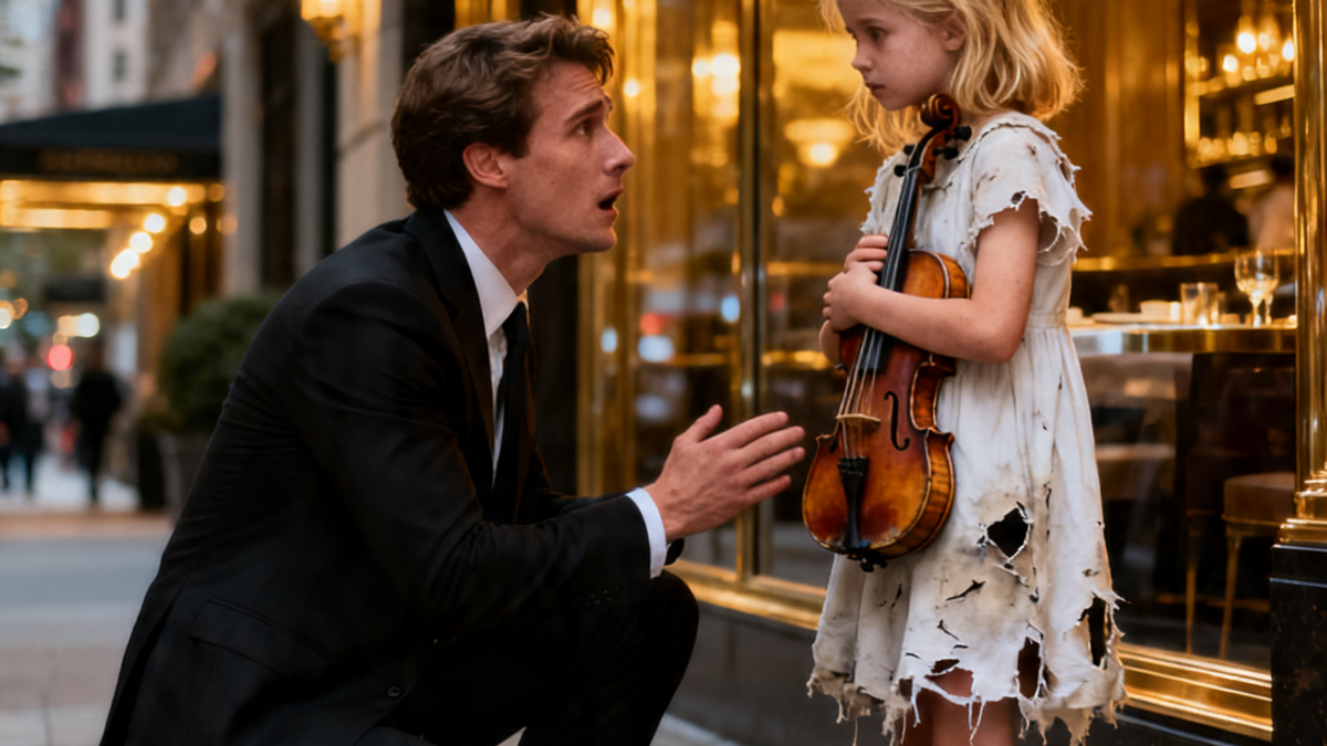 A MILLIONAIRE CEO MOCKED A LITTLE GIRL PLAYING VIOLIN FOR $1 – THEN HER MUSIC BROKE HIM IN FRONT OF EVERYONE