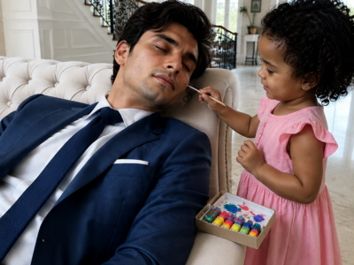 The Billionaire Pretended To Sleep To Test His Maid’s Little Girl—But When She Picked Up A Paintbrush, She Broke His Heart Open