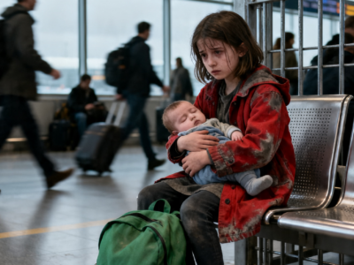 SHE CALLED US BAGGAGE – THEN LEFT US AT THE AIRPORT, UNTIL A CEO SAW THE LITTLE GIRL HOLDING A BABY