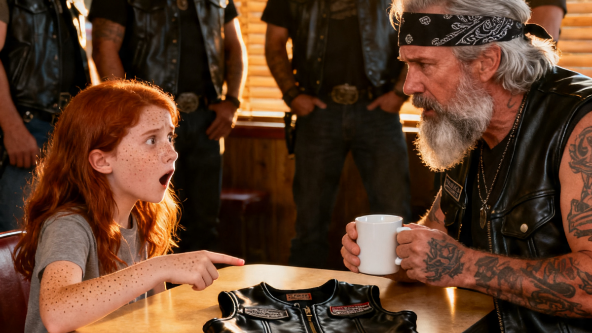 THE LITTLE GIRL POINTED AT HIS PATCH AND SAID, “MY MOM HAS THAT SAME ONE” – THEN SIX HELLS ANGELS WENT SILENT