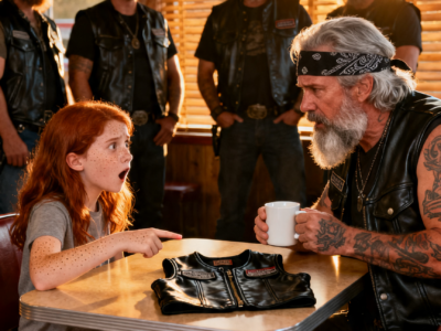THE LITTLE GIRL POINTED AT HIS PATCH AND SAID, “MY MOM HAS THAT SAME ONE” – THEN SIX HELLS ANGELS WENT SILENT