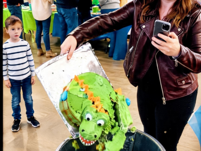 At my son’s birthday party, I discovered his cake tossed in the trash. My sister smirked and said, “He didn’t earn it anyway.” I quietly took my child and walked out. The next morning, my phone rang—my mom was sobbing, begging, “Please call the venue before they cancel your sister’s wedding…”