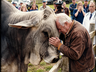 A massive trailer rolled into my fog-covered Kentucky farm at dawn and unloaded a bull everyone said should be destroyed.