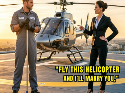 “Fly This Helicopter And I’ll Marry You,” The CEO Mocked The Janitor—Then His Secret Left Her Speechless