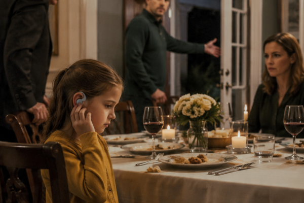 At Dinner, My Sister Mocked My Daughter’s Hearing Aid—Then My Husband Opened the Door and My Family Learned Who Had Funded Their Lives