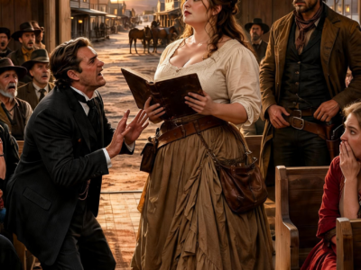The Town Laughed When the Curvy Mail-Order Bride Arrived at Dawn… But by Supper, the Banker Was Begging Her Not to Read the Dead Wife’s Ledger Aloud in Church.