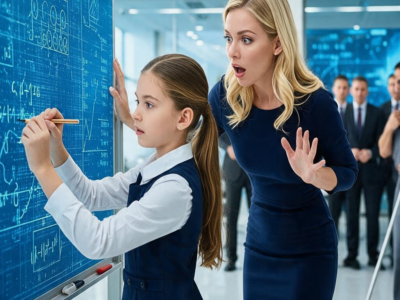 The CEO’s Eight-Year-Old Daughter Solved an Equation That Defeated 200 Engineers—Then She Said, “The Janitor in the Basement Taught Me”