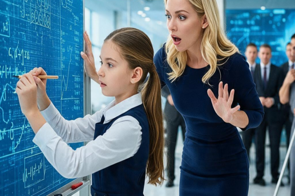 The CEO’s Eight-Year-Old Daughter Solved an Equation That Defeated 200 Engineers—Then She Said, “The Janitor in the Basement Taught Me”