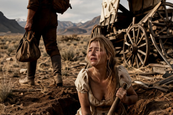 He Said, “A Woman Your Size Will Sink Us Both,” Then Abandoned Her Beside a Broken Wagon… Never Knowing the Grave She Dug Would Become the Only Home That Outlived Him.