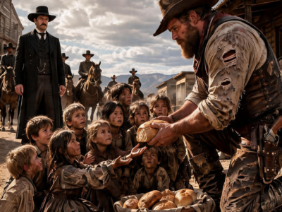 Twelve Starving Cherokee Children Begged a Giant Cowboy for Bread… But When He Called Them His Own, a Federal Judge Arrived to Challenge the Mercy That Saved Their Lives.
