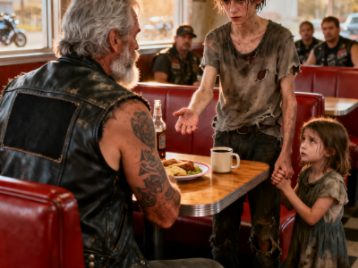 WE ASKED A HELLS ANGELS LEADER FOR HIS LEFTOVERS – HIS ANSWER SILENCED THE DINER