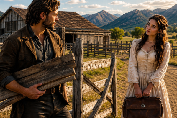 “Your Father Sent Me,” the Penniless Widow Said from His Porch—Then the Scarred Rancher Saw the Locket That Should Have Been Buried with Him.