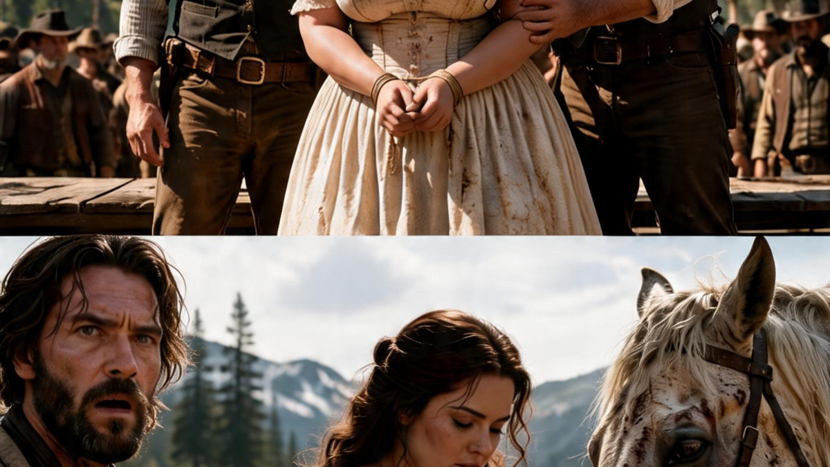 They Sold the Rejected Bride With a Sack Over Her Head… But the Mountain Man Gasped When the Horse She Saved Revealed the Hidden Truth Behind Why She Had Been Forced Into Silence