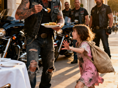 “PLEASE DON’T EAT IT!” – THE LITTLE GIRL WHO SAVED 12 BIKERS FROM A DEADLY TRAP