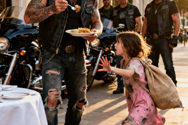 “PLEASE DON’T EAT IT!” – THE LITTLE GIRL WHO SAVED 12 BIKERS FROM A DEADLY TRAP