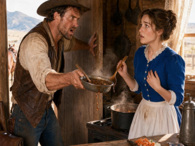 “Throw the Trespasser Out Before Supper,” His Sister Ordered—But One Bite Made the Widowed Rancher Lock the Doors and Ask Where She Learned to Cook.