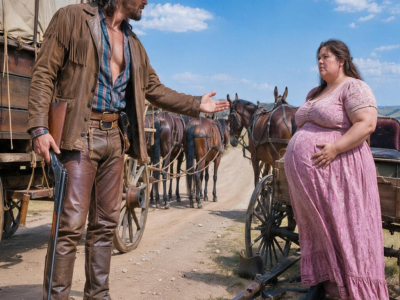 “Let Her Drag That Broken Wagon Alone,” the Ranchers Laughed—Until the Scarred Mountain Man Lifted Her Inside and Recognized Her Dead Husband’s Brand.