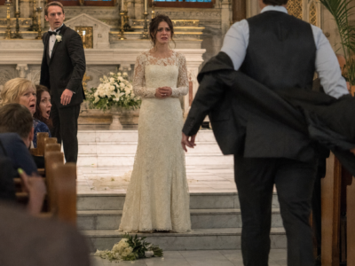 Everyone Mocked Her Grandmother’s Wedding Dress—Until the Feared Man She Once Saved Walked In, Exposed Her Fiancé’s Silence, and Reached for Her Hand