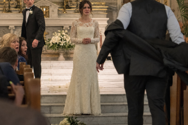 Everyone Mocked Her Grandmother’s Wedding Dress—Until the Feared Man She Once Saved Walked In, Exposed Her Fiancé’s Silence, and Reached for Her Hand