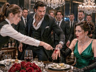 THEY CALLED THE TERRIFIED WAITRESS CLUMSY AFTER SHE DROPPED A FORK—UNTIL IT EXPOSED THE MAFIA BOSS’S FIANCÉE AS HIS ASSASSIN, AND HE ROSE BEFORE THE ENTIRE UNDERWORLD TO SAY, “FROM THIS MOMENT ON, SOPHIE MILLER IS UNDER MY PROTECTION”