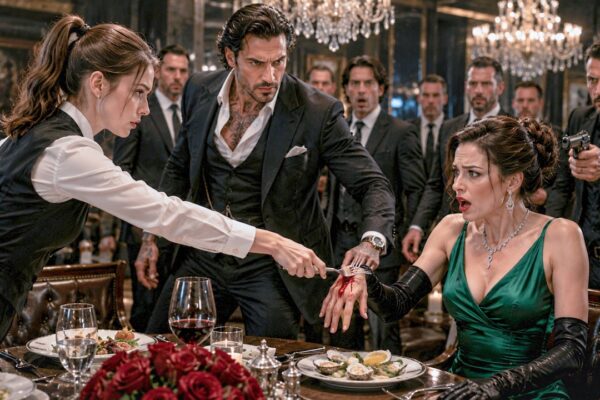 THEY CALLED THE TERRIFIED WAITRESS CLUMSY AFTER SHE DROPPED A FORK—UNTIL IT EXPOSED THE MAFIA BOSS’S FIANCÉE AS HIS ASSASSIN, AND HE ROSE BEFORE THE ENTIRE UNDERWORLD TO SAY, “FROM THIS MOMENT ON, SOPHIE MILLER IS UNDER MY PROTECTION”