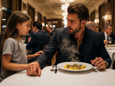 MY SEVEN-YEAR-OLD DAUGHTER KNOCKED A POISONED FORK FROM CHICAGO’S MOST FEARED MAFIA BOSS—THEN SHE REPEATED ONE RUSSIAN WHISPER, AND HIS SECURITY CHIEF REACHED FOR HER GUN