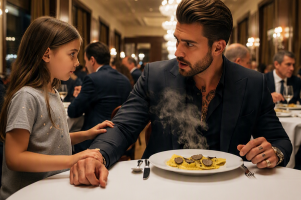 MY SEVEN-YEAR-OLD DAUGHTER KNOCKED A POISONED FORK FROM CHICAGO’S MOST FEARED MAFIA BOSS—THEN SHE REPEATED ONE RUSSIAN WHISPER, AND HIS SECURITY CHIEF REACHED FOR HER GUN