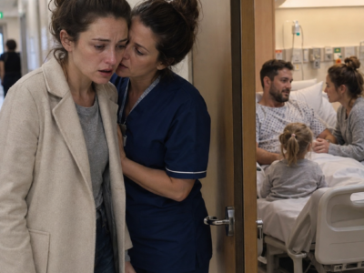 While I was in Atlanta for work, my husband was nearly killed in a car accident. I reached the hospital after midnight, gave the nurse my name, and watched her face change. “I’m sorry,” she whispered. “His wife and little girl are already with him.” Through the glass, I saw my husband’s parents comforting a woman I had never met—and a five-year-old girl holding his hand. I didn’t go inside. I went home and opened our bank records.