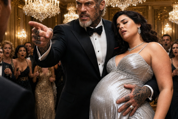 At Manhattan’s richest gala, a plus size pregnant architect collapsed after barely touching her champagne, and when the Mafia boss checked the shattered glass, one tiny blue mark made him lock every door…