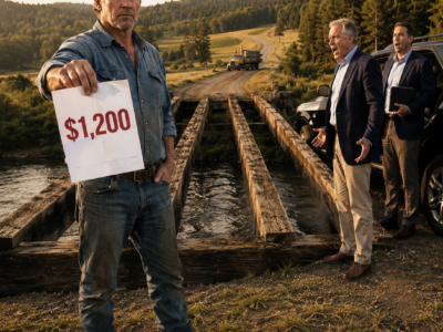 the bank charged him $1,200 to cross the bridge his father built—so the farmer removed the one thing their 600 acres couldn’t live without