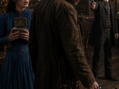 When Nancy Learned the Blind Fugitive Beside Her Was the Father She Had Mourned for Eighteen Years, the Outlaw Mayor Ordered Him to Kill Her—But Minnesota Clay Lowered His Gun, Counted the Man’s Final Bullets by Sound, and Chose Truth Over the Freedom He Had Fought to Reclaim