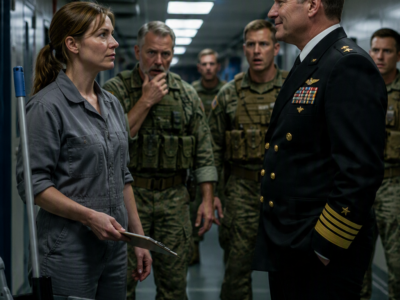 The SEAL Admiral Mocked the Quiet Maintenance Woman and Asked Her Call Sign — Then an Old Operator Saw the Scar on Her Wrist and Stopped Laughing…