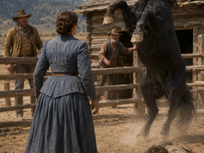 They Called the Black Mare Too Dangerous to Live After She Nearly Killed a Ranch Hand—Then a Grieving Widow Walked Into the Corral Empty-Handed, Refused to Let Anyone Touch the Rifle, and Saw What the Lonely Rancher Had Missed in the Horse’s Terrified Eyes
