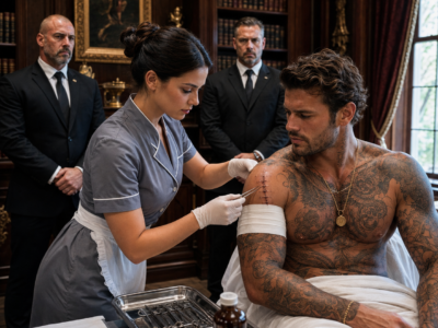 Twenty surgeons were ready to take the Mafia billionaire’s arm, but his young housekeeper pointed at one black stitch and whispered, “Don’t cut him yet”, then she noticed something nobody had checked…