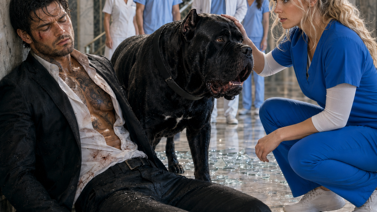 His Guard Dog Wouldn’t Let Anyone Touch the Unconscious Mafia Boss, Until a Poor Nurse Removed Her Gloves and Knelt Down, Then She Noticed Who the Dog Refused to Trust…