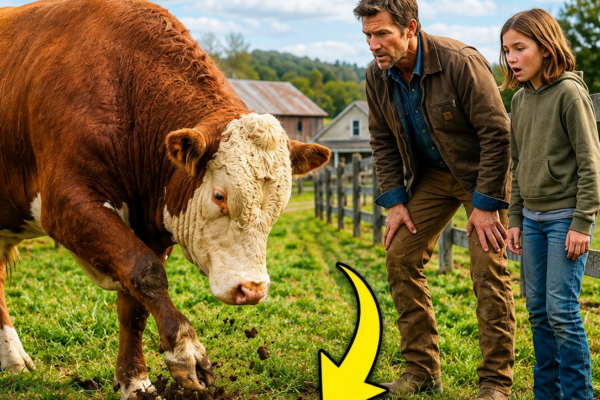 the stubborn ox kept digging at the same patch of dying pasture—then a struggling single father uncovered what his farm had been hiding for nearly a century