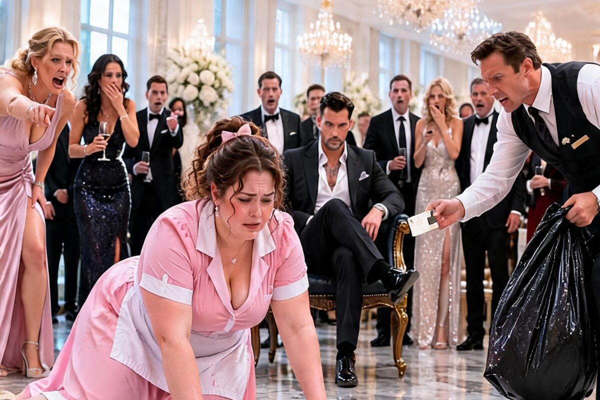they threw the plus-size banquet girl into broken glass and called her trash—until the mafia king stood up, put his ring on her hand, and made the whole ballroom answer to her