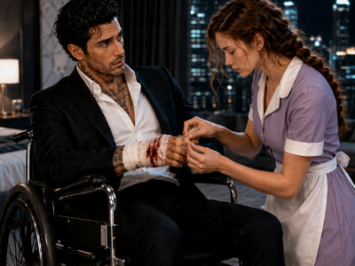 I TOOK THE JOB ELEVEN MAIDS ABANDONED TO SAVE MY SICK MOTHER – BUT ON THE THIRD NIGHT, THE PARALYZED MAFIA BOSS RECOGNIZED MY BLUE TIN