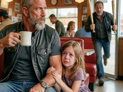A BRUISED LITTLE GIRL HID UNDER THE DINER COUNTER—THEN HER STEPFATHER WALKED IN WITH PERFECT PAPERS, AND THE NOTE SHE GAVE ME EXPOSED WHAT WAS BURIED BENEATH HIS BARN