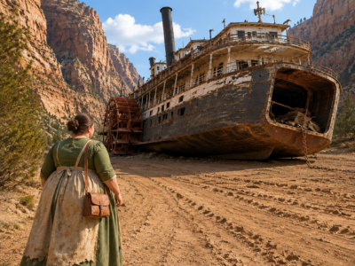 the woman her own uncle threw out with $80 bought a steamship stranded in the arizona desert — then she opened the captain’s locked cabin and found what a dead man had been saving for twenty years
