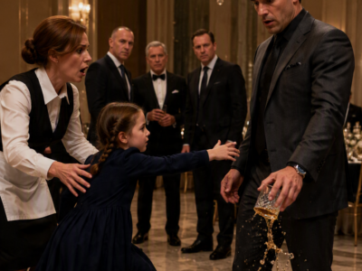 A Seven-Year-Old Waitress’s Daughter Read Four Men’s Lips and Knocked the Mafia Boss’s Glass Away—Then He Saw the Name She’d Drawn Beneath His Plate…