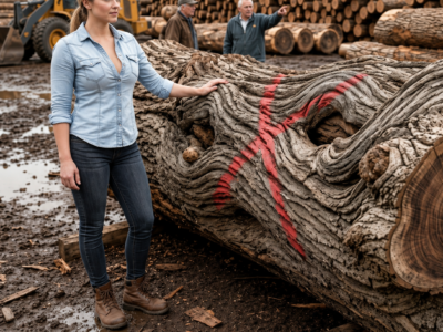 the timber company laughed when a widow bought eleven twisted walnut logs—until she cut open the one nobody wanted