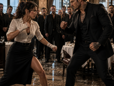 The Mafia boss challenged a broke waitress to three rounds just to humble her, but when she removed her glove, one small object made his trusted lieutenant suddenly stop smiling…