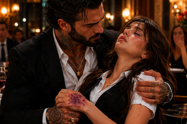 THE MAFIA BOSS CAUGHT ME BEFORE I HIT THE MARBLE FLOOR – THEN HE SAW MY BRUISES AND WHISPERED THE ONE NAME I HAD NEVER TOLD HIM