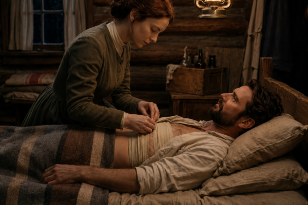 Rejected by the Man Who Bought Her Train Ticket, She Took In a Wounded Cowboy With Nothing—Then a Banker Arrived Asking for His Signature on Half a Valley