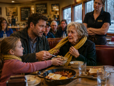 I SHARED MY DAUGHTER’S LAST BREAKFAST WITH A SHIVERING OLD WOMAN—THEN HER DRIVER SPOKE ONE NAME THAT MADE THE MAN WHO DESTROYED ME START PANICKING