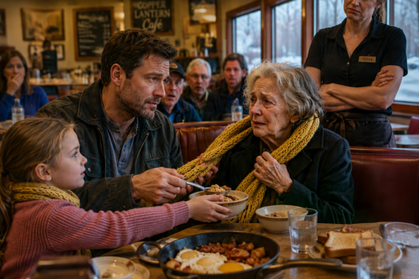 I SHARED MY DAUGHTER’S LAST BREAKFAST WITH A SHIVERING OLD WOMAN—THEN HER DRIVER SPOKE ONE NAME THAT MADE THE MAN WHO DESTROYED ME START PANICKING