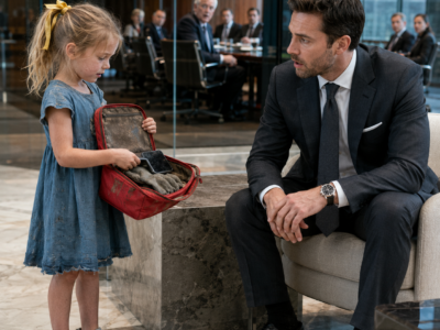 A SIX-YEAR-OLD GIRL CAME TO REPLACE HER SICK MOTHER AT WORK—BUT WHEN THE BILLIONAIRE FOUND A HIDDEN PHONE IN HER BAG, ONE FAMILIAR VOICE STOPPED THE ENTIRE BOARDROOM COLD
