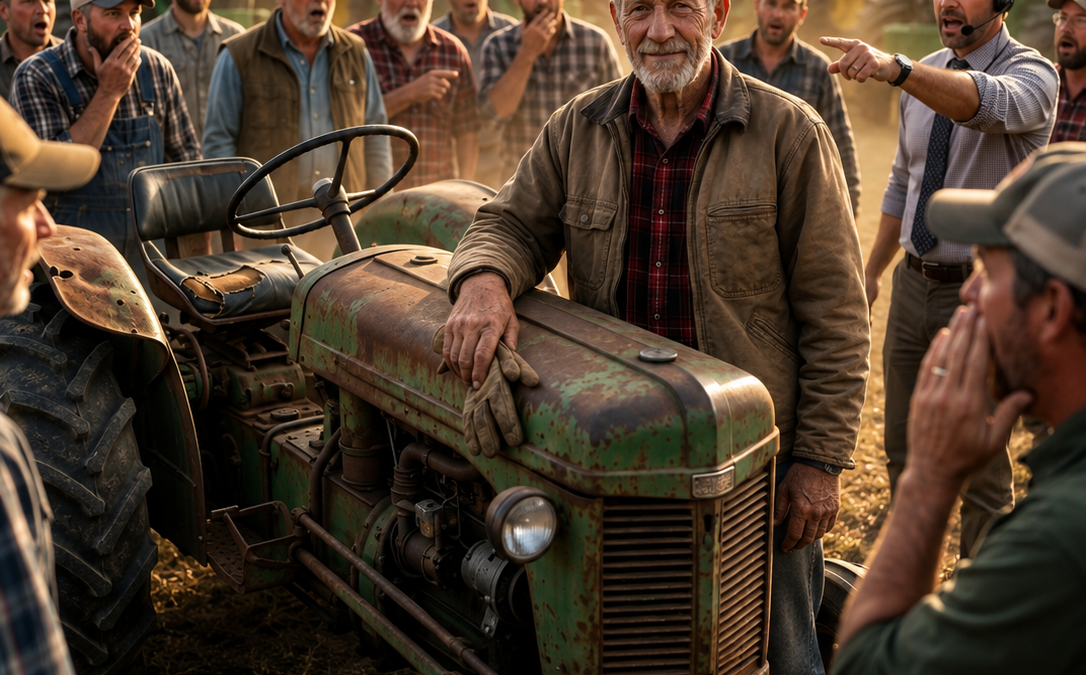 everyone mocked the seventy-year-old farmer who bought the rustiest tractor at auction—until one hidden lever, an old letter, and a forgotten field test revealed what the machine was really worth